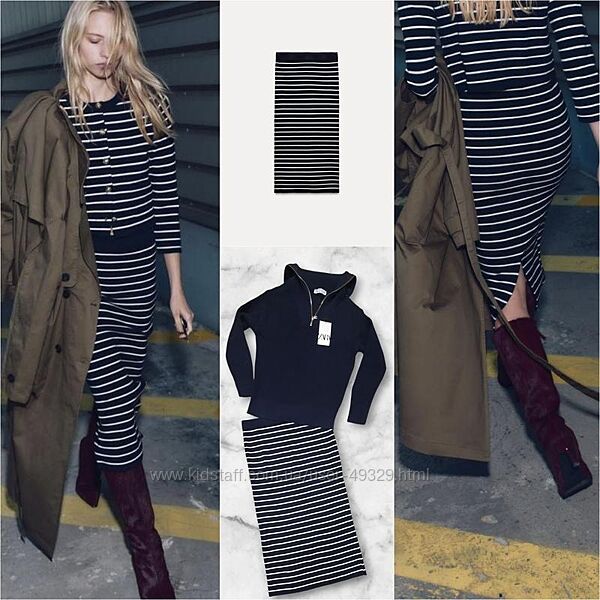 Стильна трикотажна спідниця-олівець Zara з додаванням вовни. New