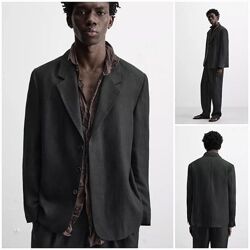 Чоловічий піджак, блейзер Zara із 100 льону. Стильна річ на роки. New 