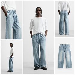 Трендові стильні джинси-джогери relaxed fit від Zara. Поточна колекція 