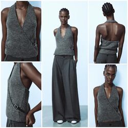 Жилет, топ Zara з 10 вовни. Дуже оригінальна і якісна річ. New 