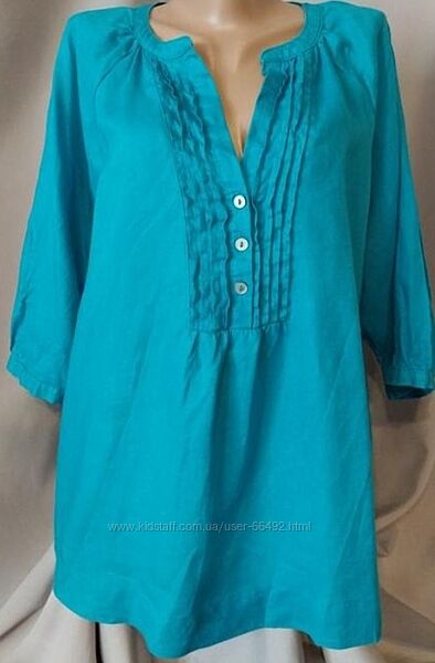 Яскрава лляна блуза преміум бренду Monsoon