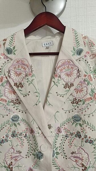 Неймовірний шовк/льон блейзер преміум бренду East