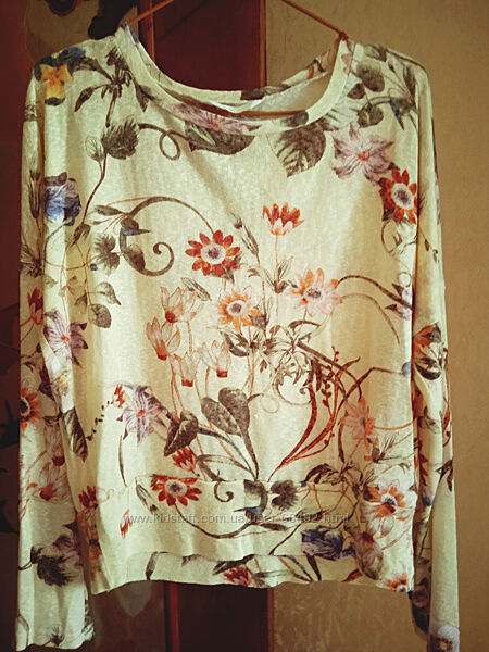 Ефектний трикотажний лляний лонгслів H&M