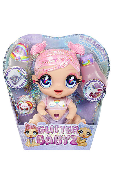 Ляльки MGA&acuteS Glitter BABYZ Baby Doll with 3 Magical Color Changes. 