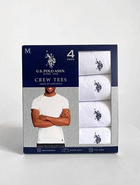 Чоловічі базові натільні бавовняні футболоки U. S. Polo Assn.