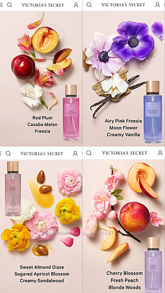Парфумовані місти та крема для тіла від Victorias secret