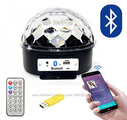 Дискошар, МР3 , LED Magic Ball Light с Bluetooth, с флешкой