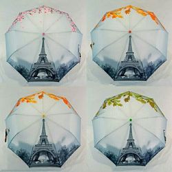 Оригинальные молодежные женские зонты-полуавтомат Париж. Эйфелевая башня. 
