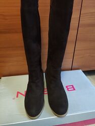 Нові зимові чоботи р.37, натуральна замша та хутро