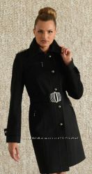 Черное классическое пальто 38 M 44. Натуральная шерсть