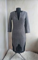 Элегантное теплое платье на молнии р. М 