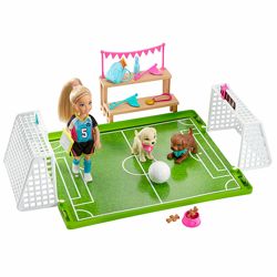 Barbie барби челси футбол GHK37 chelsea football playset