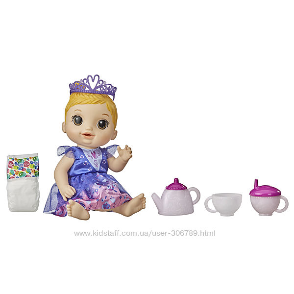 Baby Alive кукла пупс чайный сервиз чаепитие tea n sparkles doll, color-cha