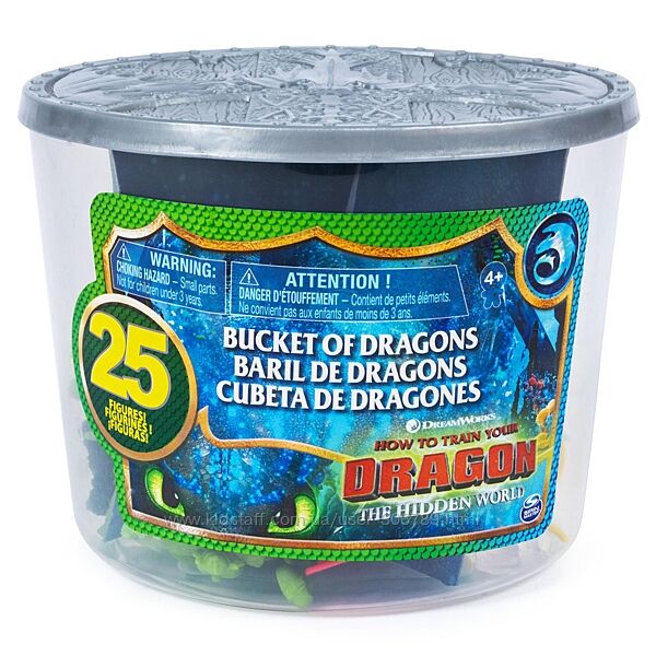 Как приручить дракона фигурки в ведерке 25 шт DreamWorks Dragons скрытый ми