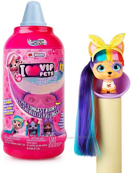 Vip Pets любимец питомец сюрприз с длинными волосами в бутылке Cagnoline IM