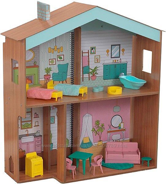 KidKraft Кукольный домик designed color decor wooden dollhouse