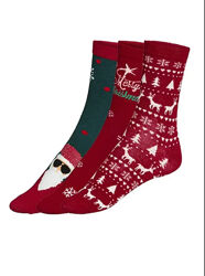 Жіночі новорічні шкарпетки Esmara р.35-38 і 39-42. Комплект з 3-х пар.