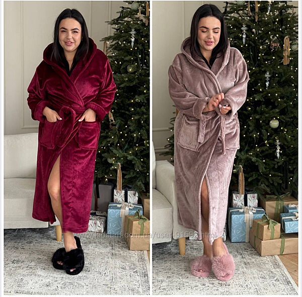 Жіночий махровий халат 2ХL, 3XL, 4XL розміри
