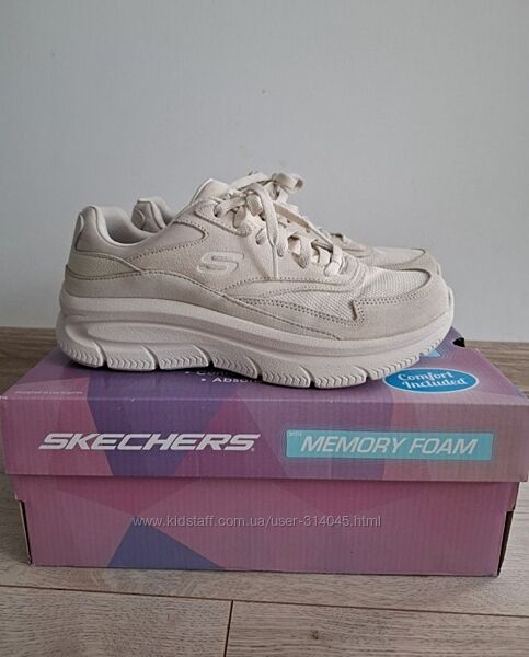 Кожані кросівки Skechers Modern DLux Beige р. 39/38.5.