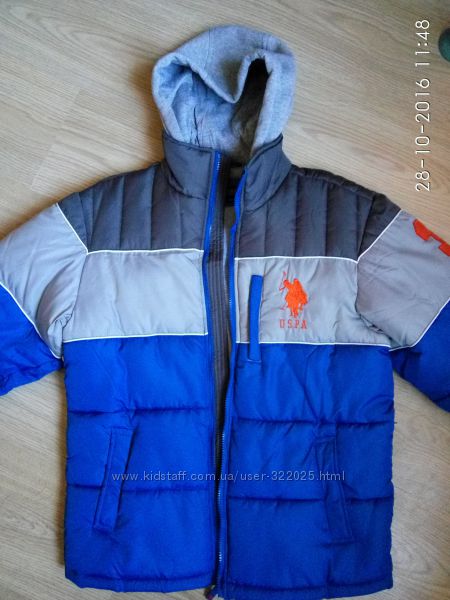 Модная стильная куртка на мальчика 10-12 лет от US Polo Assn оригинал