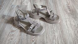 Нові замшеві босоніжки, люксове взуття, ТМ Soldi, Солді