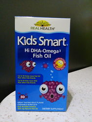 Bioglan, детский рыбий жир, омега-3, 30 капсул