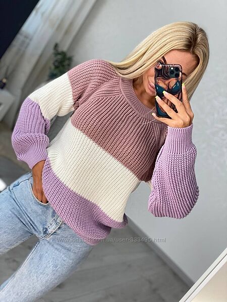 Жіночій вязаний светр  oversize,  джемпер, теплий светр 