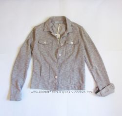 Женская куртка-пиджак из мягкой трикотажной ткани - фельпы, Италия, скидка