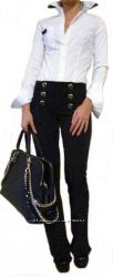 Женские брюки с застежкой-имитацией лацбанта, Roberta Biagi, Италия, скидка