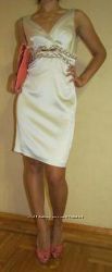 Мегаженственное платье Mary C жемчужного цвета, Италия, скидка