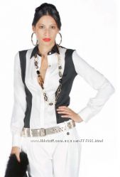 Женская стильная блуза колор-блок, Италия, скидка