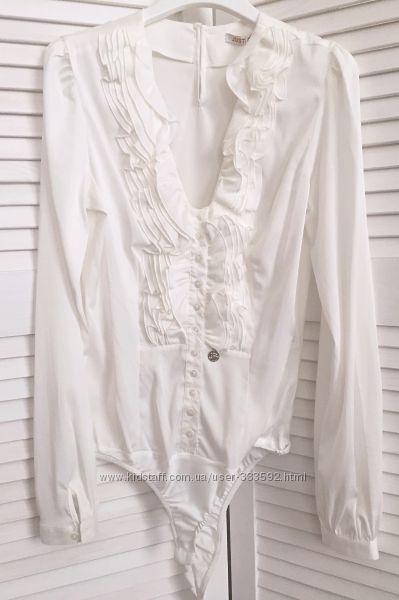 Женская блуза-боди  c v-образным вырезом и длинным рукавом, Италия, скидка