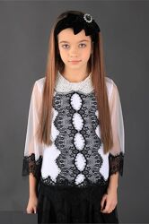 Кружевная блузка для девочки MONE 1581-5 р 128-146 акция
