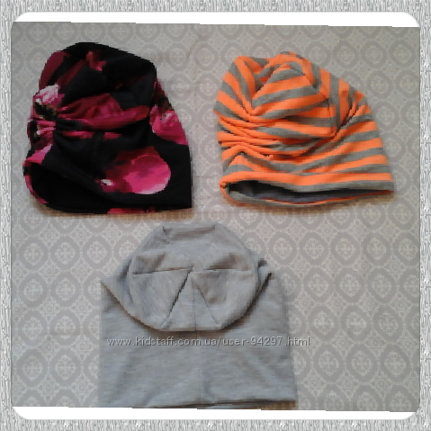 Наборы и шапочки, шапки бини, шапки 2в1 , выбор ткани