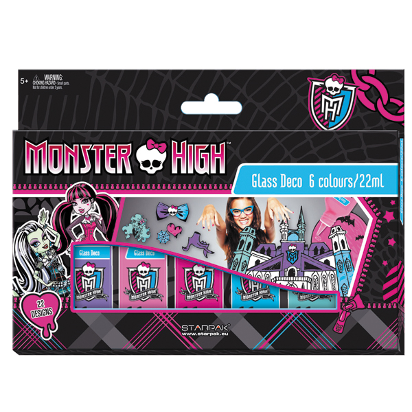 Набор витражных красок Monster High для творчества. Распродажа.