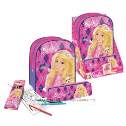 Набор подарочный Barbie Барби с рюкзаком, пеналом, карандашами. Распродажа.