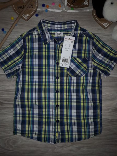 F&F Рубашка 4-5 л 110 см Хлопок сток