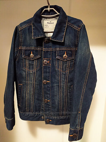 Стильная синяя джинсовая куртка, джинсовка La Redoute. 8лет, 128см.