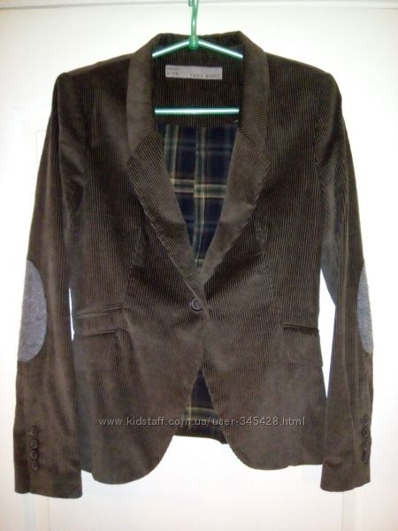 Стильный коричневый пиджак блейзер Zara. Размер 38 состояние нового