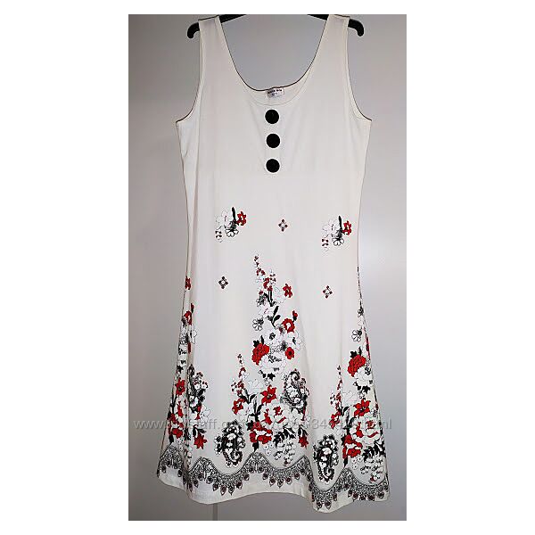 Красивое платье-сарафан летнее с эффектом вышивки roger 1030. размер М