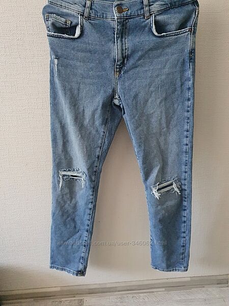 Новые джинсы Zara, straight fit, на 13-14лет,164см