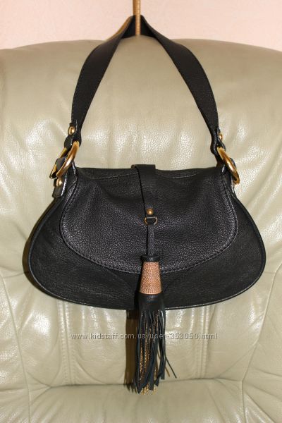 Шикарная сумочка с кисточкой из качественной натуральной кожи