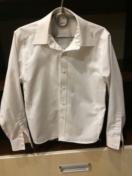 Белоснежная школьная рубашка Marks&Spenser