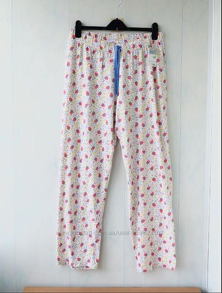 Штани для дому, для сну primark, полуниця бавовна 