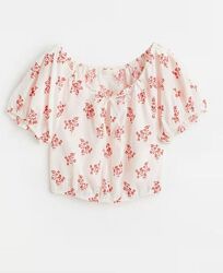 Лляна блуза, вільний крій h&m льон бавовна 