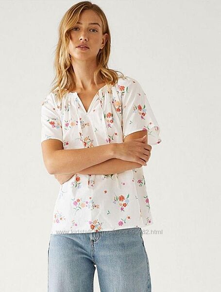 Невагома блузка marks & spencer, бавовна 