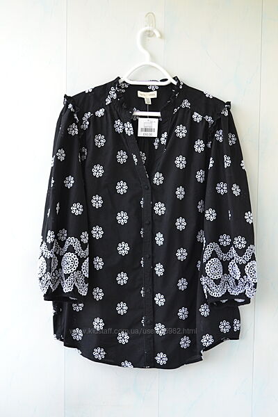 Блуза з вишивкою, прошва love & roses, бавовна, великий розмір