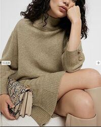 Подовжений светр, туніка вільного крою, оверсайз river island 