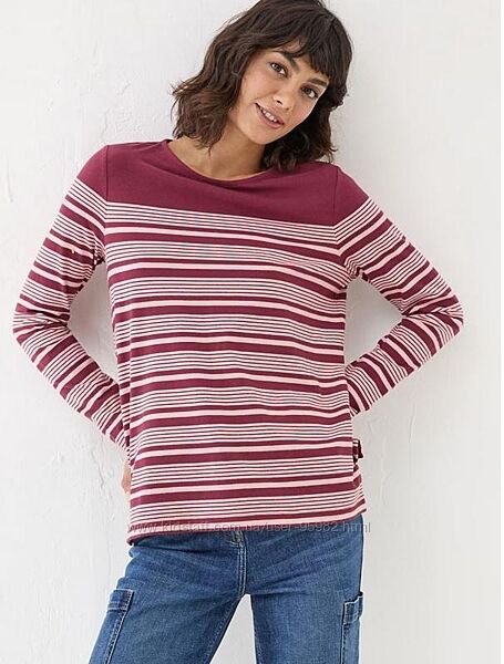 Лонгслів, кофта в смужку вільного крою Fat Face