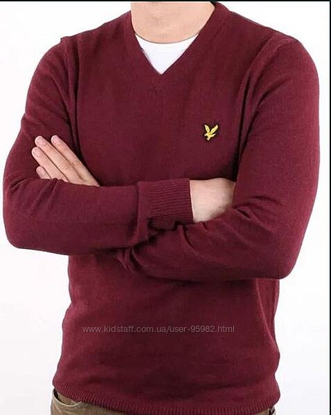 Чоловічий вовняний джемпер, пуловер Lyle & Scott, 100 вовна, Італія
